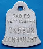 Hondenpenning Rabies Vaccinated Connaught, Postzegels en Munten, Nederland, Overige materialen, Verzenden