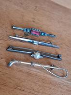 4 zilveren broches / spelden, 4 tot 7 cm, Gebruikt, Onbekend, Ophalen of Verzenden