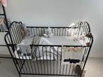 Ledikant zwart staal vintage, Kinderen en Baby's, Babywiegjes en Ledikanten, Ophalen, Gebruikt, Ledikant