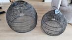 HK Living rotan lamp L en M, Ophalen, Gebruikt, Zwart, Rond
