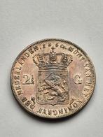 2.5 Gulden 1850 Willem III -  UNC Patina!, Koning Willem III, Zilver, Ophalen of Verzenden, Losse munt