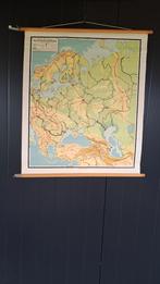 Oude Schoolkaart Oost-Europa, Antiek en Kunst, Antiek | Schoolplaten, Ophalen of Verzenden, Aardrijkskunde