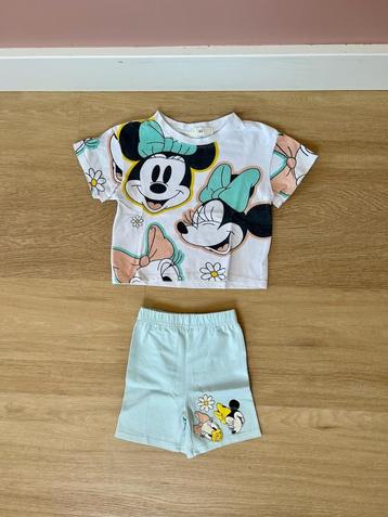Z.g.a.n. Setje Minnie Mouse, biker short + shirt, maat 86 beschikbaar voor biedingen