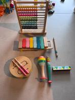 Muziek speelgoed hout en telraam, Ophalen, Zo goed als nieuw