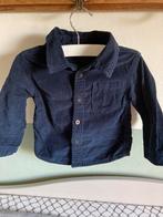 Blousje Rib velour donkerblauw mt 80, Ophalen of Verzenden, Gebruikt, Jongetje, Overhemdje of Bloesje