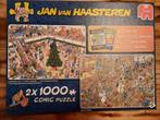 Jan van Haasteren Puzzel 2x1000 stukjes, Ophalen of Verzenden, 500 t/m 1500 stukjes, Zo goed als nieuw, Legpuzzel