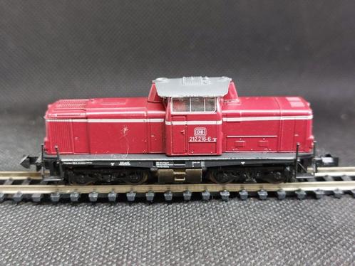 Minitrix 12048 - DB diesellok BR 212 (ex V100) (14743), Hobby en Vrije tijd, Modeltreinen | N-Spoor, Gebruikt, Locomotief, Gelijkstroom
