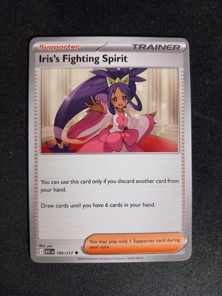 Pokemon Iris Fighting Spirit 190/217 Ascended Heroes NM, Verzenden, Zo goed als nieuw, Losse kaart