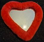 Hartvormige Spiegel met zachte Rode Rand, Huis en Inrichting, Woonaccessoires | Spiegels, Minder dan 50 cm, Ophalen of Verzenden