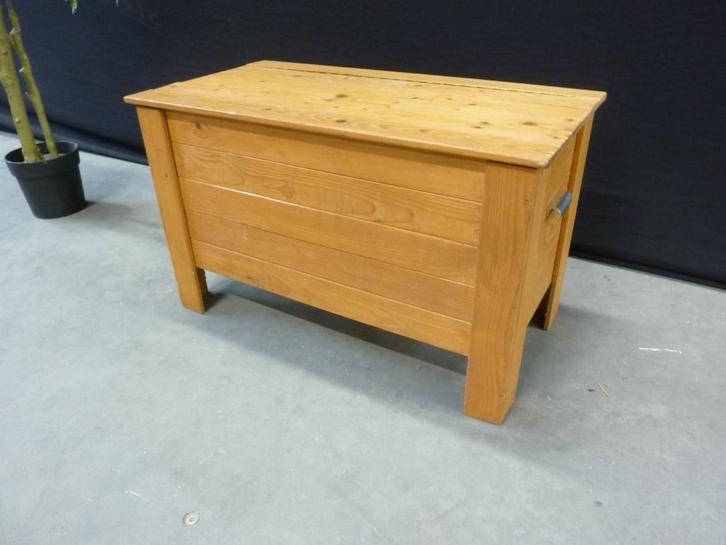 handige houten speelgoedkist / kist / bankje met klep, Huis en Inrichting, Woonaccessoires | Kisten, Gebruikt, Minder dan 50 cm