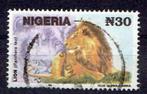 Fauna - Katachtigen - Nigeria - 610 -de Leeuw - gebr, Ophalen of Verzenden, Gestempeld, Dier of Natuur