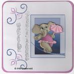 3D kaart Verjaardag 24  Olifant, Hobby en Vrije tijd, Kaarten | Zelfgemaakt, Ophalen of Verzenden, Nieuw, Overige thema's