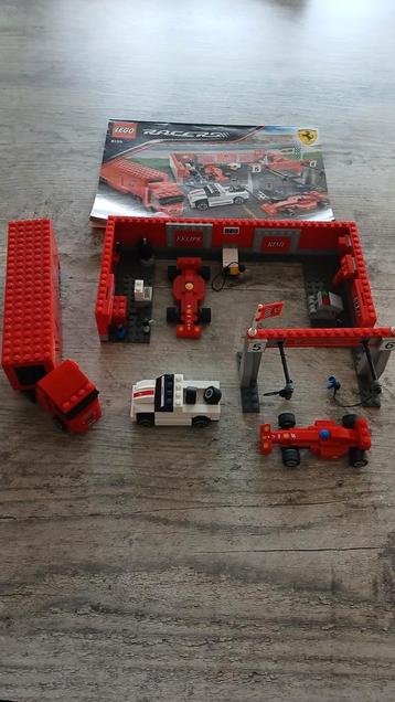 Lego Racers Ferrari F1 Pit Set 8155 Compleet beschikbaar voor biedingen