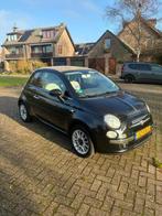 Fiat 500 1.2 C 2012 Zwart, Auto's, 4 cilinders, Cabriolet, Zwart, Parkeersensor