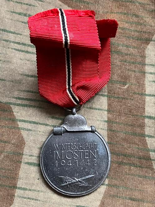 WO2 Winterschlacht im Osten 1941/1942 medaille, Verzamelen, Militaria | Tweede Wereldoorlog, Landmacht, Lintje, Medaille of Wings