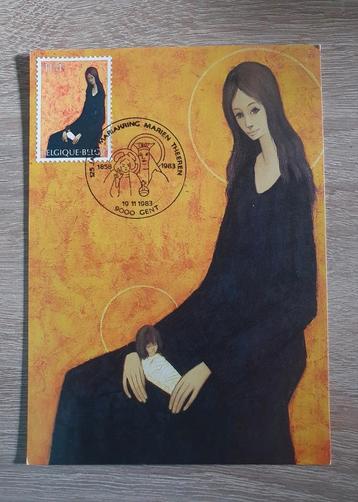 Ansichtkaart + postzegel 19 - 11 - 1983 Maria kring Madonna beschikbaar voor biedingen