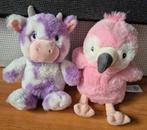 Paarse koe & flamingo knuffelset 20/25 cm primark NIEUW!, Ophalen of Verzenden, Zo goed als nieuw, Koe