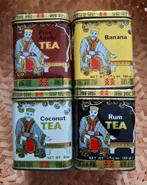 4 Vintage blikjes Kwong Sang tea Co, Verzamelen, Blikken, Ophalen of Verzenden, Gebruikt, Thee, Overige merken