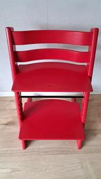 Rode Meegroeistoel - Stokke Tripp Trapp nieuwste model stoel, Ophalen of Verzenden, Zo goed als nieuw
