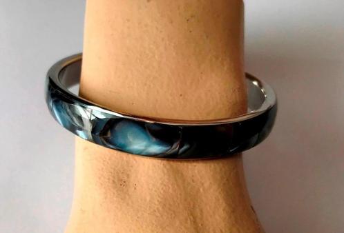 Mooie parelmoer abalone zee opaal stalen armband, Sieraden, Tassen en Uiterlijk, Armbanden, Zo goed als nieuw, Met edelsteen, Verzenden