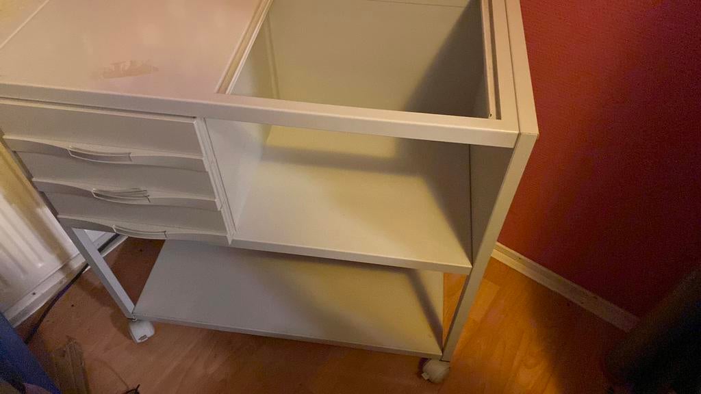 Metalen hangmappenkast met 3 lades en ruimte voor ordners, Huis en Inrichting, Kasten | Roldeurkasten en Archiefkasten, Ophalen