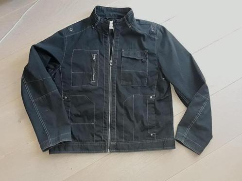 Te koop: Mooie zwart katoenen jas van ANGELO LITRICO MT; XL, Kleding | Heren, Jassen | Zomer, Zo goed als nieuw, Maat 56/58 (XL)