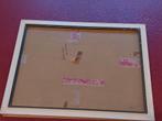 Oude houten crème kleurige fotolijst , binnenmaat 30x40 cm,, Gebruikt, Ophalen