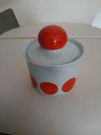 Vintage Potje wit met oranje stip Schirnding Bavaria, Ophalen of Verzenden, Zo goed als nieuw