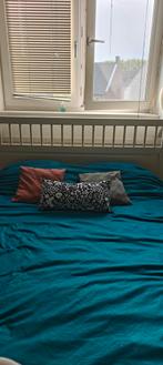 Bed Ikea wit hout spijlen 160x200 + Auping spiraal bodems, Huis en Inrichting, Slaapkamer | Bedden, 160 cm, Gebruikt, Wit, Hout