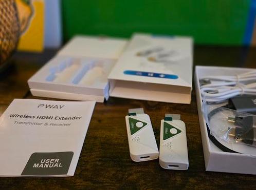 Pway Draadloze HDMI-zender ontvanger als nieuw in doos, Telecommunicatie, Zenders en Ontvangers, Nieuw, Ophalen of Verzenden