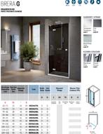 Douchedeur Novellini Brera G 90 R 89-91 M/C, Doe-het-zelf en Verbouw, Sanitair, Ophalen, Nieuw, Glas, Douche