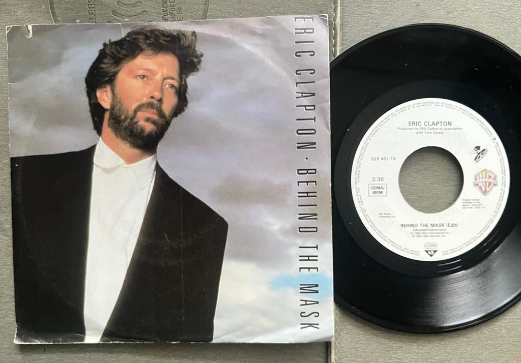 Eric Clapton - Behind the Mask 7” DE 1987, Gebruikt, 7 inch, Single, Ophalen of Verzenden