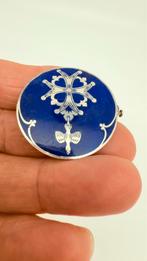 Mooie geëmailleerde oude broche van de gereformeerde kerk, Verzamelen, Religie, Ophalen of Verzenden, Gebruikt, Christendom | Protestants