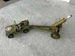 Dinky Toys 615 U.S. Jeep met Howitzer, Hobby en Vrije tijd, Overige merken, Gebruikt, 1:50 of kleiner, Auto