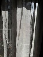 Grijze voile/vitrage gordijnen, 2 x 150 breed & 248 lang, Ophalen of Verzenden, Zo goed als nieuw, 200 cm of meer