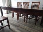 Eettafel, Huis en Inrichting, Tafels | Eettafels, Ophalen, Gebruikt, 50 tot 100 cm, Vijf personen of meer