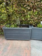 Grijzen houten plantenbak (per stuk, 5 beschikbaar), Ophalen, Binnen, Rechthoekig, Hout