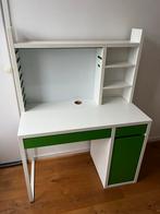 IKEA Micke bureau wit-groen met opzetstuk, Ophalen, Gebruikt