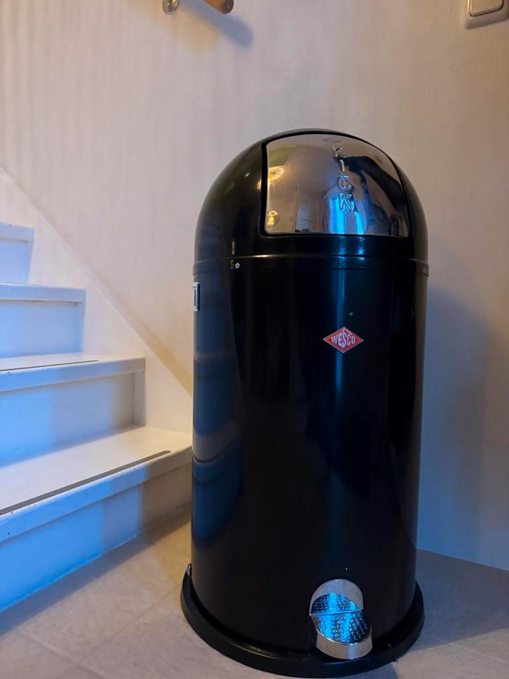 Wesco Prullenbak Zwart - Stijlvol en praktisch!, Huis en Inrichting, Woonaccessoires | Prullenbakken, Gebruikt, Ophalen