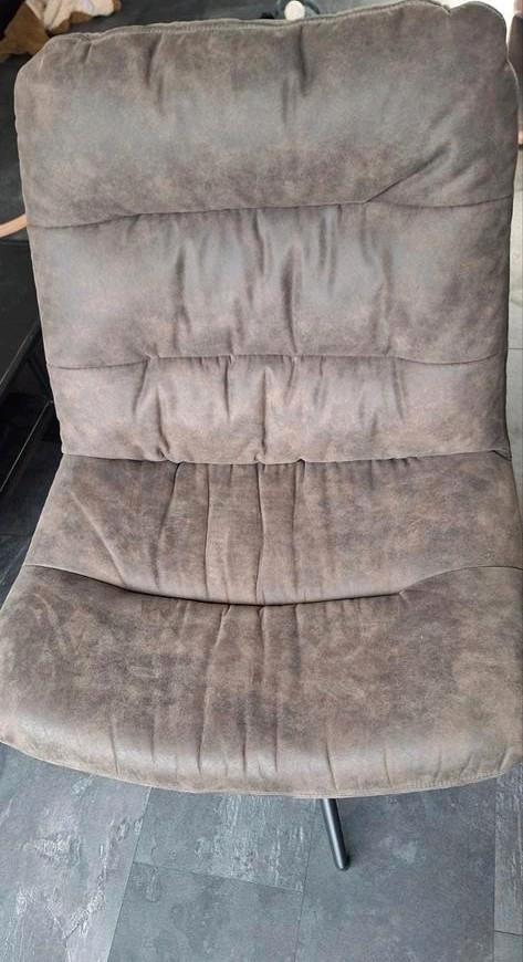 Stoere Draaifauteuil - Landelijk Industrieel, Huis en Inrichting, Stoelen, Gebruikt, Eén, Metaal, Stof, Bruin, Ophalen