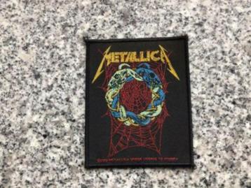 Patch Metallica - Angled Web ca 8 x 10 cm nieuw beschikbaar voor biedingen