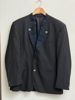 Vintage Oostenrijkse Trachten blazer wol met blauwe suède, Ophalen of Verzenden, Zo goed als nieuw, Maat 52/54 (L), Blauw