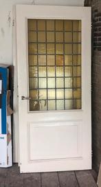 Paneeldeur met glas in lood circa 925x2080mm, Doe-het-zelf en Verbouw, Deuren en Horren, Ophalen, Gebruikt, 80 tot 100 cm, Binnendeur