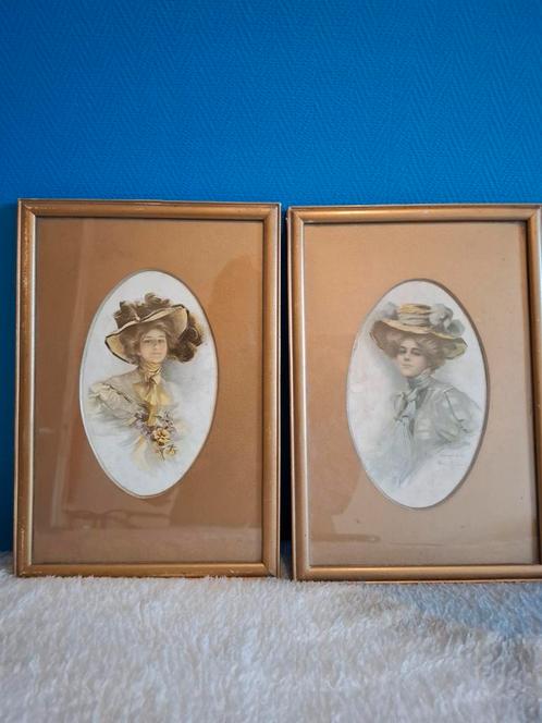 2 x Antieke afbeeldingen van PHILIP BOILEAU uit +/- 1910., Antiek en Kunst, Kunst | Tekeningen en Foto's, Ophalen of Verzenden