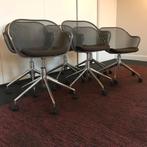 6 IZGS B&B Italia Iuata iuta design bureaustoel stof bruin, Huis en Inrichting, Stoelen, Bruin, Ophalen of Verzenden, Zo goed als nieuw