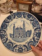 Antieke Delfts Blauw Bord - Stadhuis Venlo, Antiek en Kunst, Ophalen of Verzenden