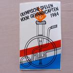 Oude sticker.   Olympische spelen voor gehandicapten 1984., Verzamelen, Ophalen of Verzenden, Zo goed als nieuw, Sport