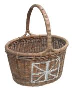 Picknickmand van riet, Ophalen of Verzenden, Nieuw, Rond, Riet