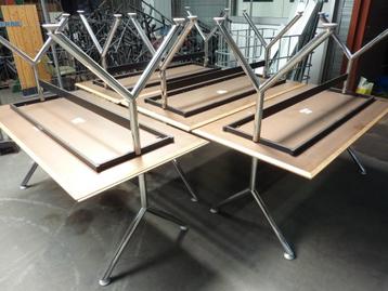Solide tafels / kantoortafel / werktafel 180x90cm staal/hout beschikbaar voor biedingen