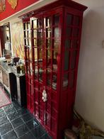 Oosterse kast vitrine  , rode kast , bijzondere vitrine, Verzenden
